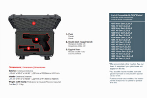 Nanuk 909 Glock Pistol Case